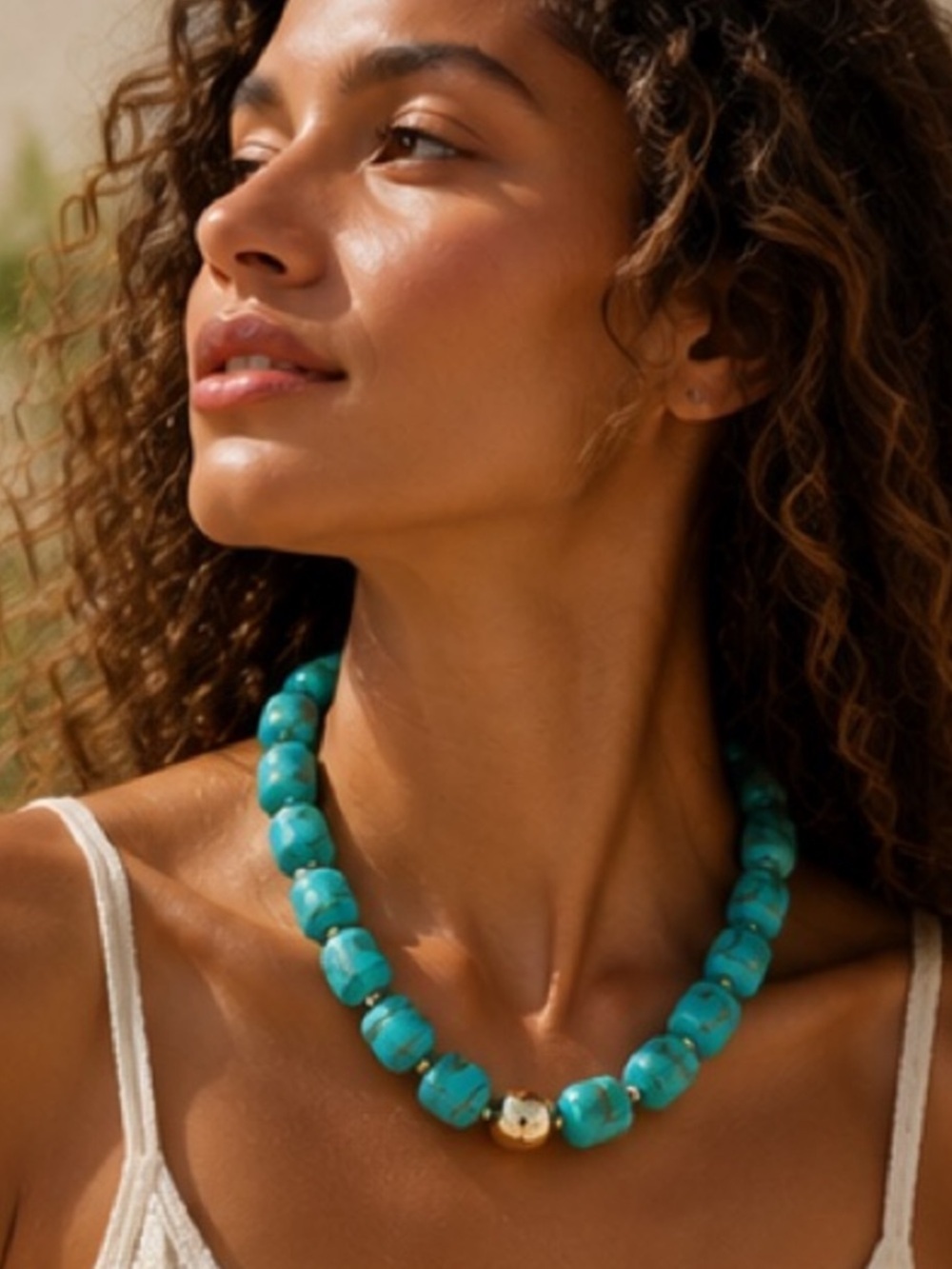 Hampton Turquoise Beaded Statement Necklace